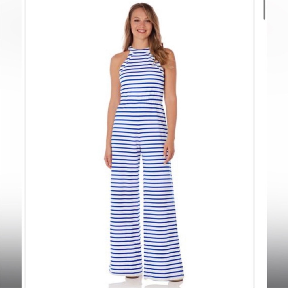 Jude Connally Striped Halter Sleeveless Jumpsuit XS